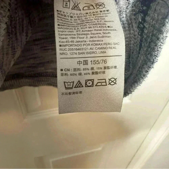 Old Navy Thermal Hoodie Pullover Blue & Grey Size XL  (14-16) - Picture 8 of 16